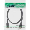 InLine? USB 2.0 Verl?ngerung, ST / BU, Typ A, schwarz, Kontakte gold, 0,5m