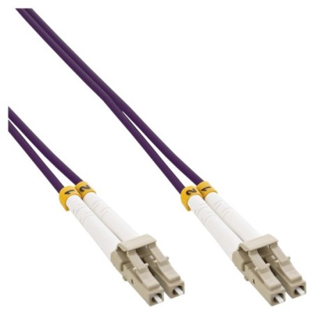 InLine® LWL Duplex Kabel, LC/LC, 50/125µm, OM4, 0,5m
