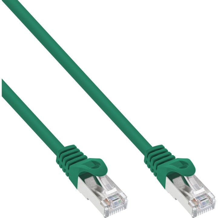 72511G - Câble patch InLine®, SF/UTP, Cat.5e, vert, 1 m