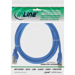 InLine? Patchkabel, SF/UTP, Cat.5e, blau, 1m