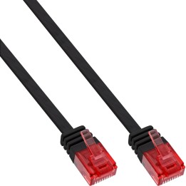 InLine? Patchkabel flach, U/UTP, Cat.6, schwarz, 3m