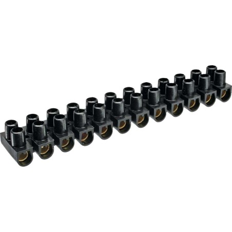 InLine® Lüsterklemme 16mm², 12er Reihe, schwarz, 10 Stück