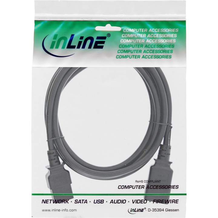 16641G - InLine® Rallonge appareils froids 16A, C19 sur C20, 7,5m