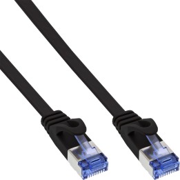 71855S - Câble patch InLine® plat, U/FTP, Cat.6A, noir, 0,5 m