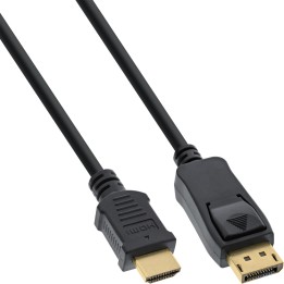 17185 - Câble convertisseur InLine® DisplayPort vers HDMI, noir, 5 m