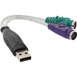 Convertisseur USB - PS/2, InLine®, USB prise à 2x PS/2 prise femelle pour souris et clavier