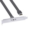 InLine? PCI Slotblende, USB-C zu USB 3.2 Frontpanel Key-A intern, 0,5m
