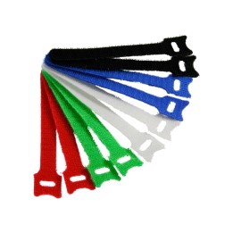 InLine? Kabelbinder 12x200mm, Klett-Verschluss, 10er, 5 versch. Farben