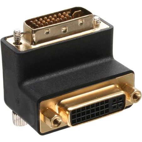InLine® DVI-I Adapter, 90° gewinkelt, digital+analog 24+5 Stecker / Buchse