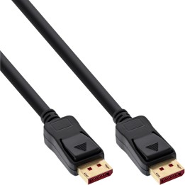 50er B-Pack InLine? DisplayPort 1.4 Kabel, schwarz, vergoldete Kontakte, 1,5m