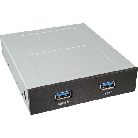 InLine® Frontpanel für den Floppy-Schacht, 2x USB 3.0, schwarz