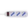 InLine® multiprise ITALIEN, 3x, avec interrupteur, 1,5m, blanc