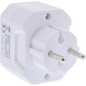 InLine® adaptateur de prise, prise de courant avec contact de protection à 3x prise femelle Euro, blanc
