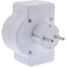 InLine? Steckdosenadapter, SK Stecker an 2xEuro1x SK, mit Schalter, wei?