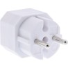 InLine® adaptateur de prise, prise de courant avec contact de protection à 2x prise femelle Euro, blanc