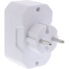 InLine® adaptateur de prise, prise de courant avec contact de protection à 4x prise femelle Euro, blanc