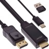InLine® câble convertisseur HDMI vers DisplayPort, 4K/60Hz, noir, 1m