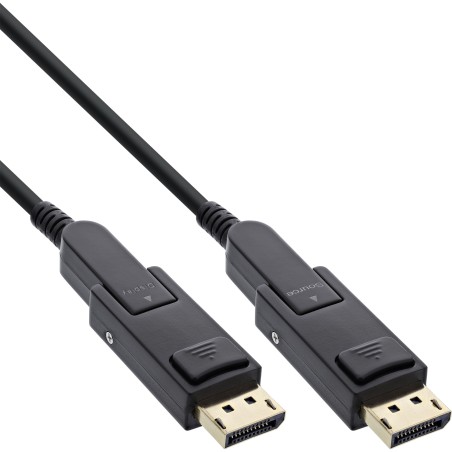 InLine® Câble DisplayPort 1.4 AOC, 8K4K, DisplayPort prise détachable, 40m