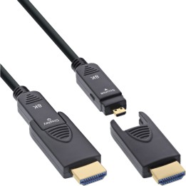 InLine? HDMI AOC Kabel, Ultra High Speed HDMI, 8K4K, Stecker abnehmbar, 10m