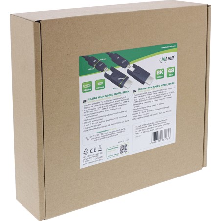 InLine® Câble HDMI AOC, Ultra High Speed HDMI, 8K4K, prise détachable, 25m