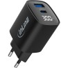 InLine® USB PD bloc d'alimentation, GaN chargeur, 2 ports, USB-C USB-A, 30W, avec écran