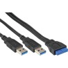 InLine® Frontpanel für den Floppy Schacht, 4x USB 3.0, schwarz InLine® Frontpanel für den Floppy Schacht, 4x USB 3.0, schwarz