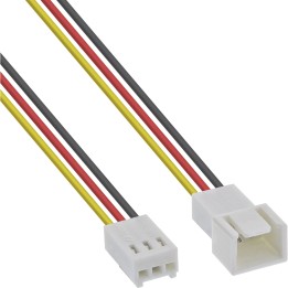 InLine? L?fterkabel Verl?ngerung, 3pol Molex Stecker / Buchse, 2m