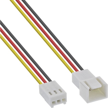 InLine® câble de ventilateur, 3 broches Molex mâle / femelle, 1m