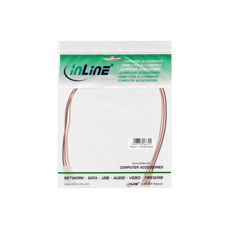 InLine® câble de ventilateur, 3 broches Molex mâle / femelle, 1m