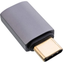 InLine? USB4 Adapter, USB-C Stecker/Buchse, Aluminium, grau