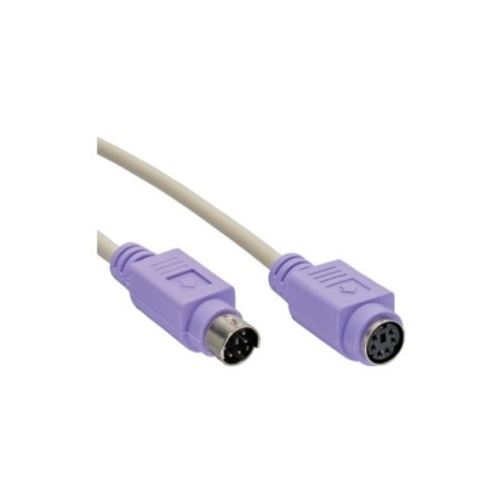 Rallonge PS/2, InLine®, mâle/fem. 2m PC99, prises violet