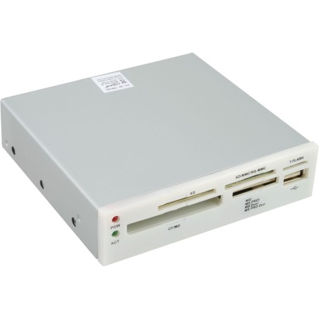 InLine® Card Reader, USB 2.0, all in 1, für 8,89cm (3,5"), mit 3 Blenden