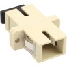 InLine® LWL Kupplung, Simplex SC/SC, multimode, beige, Keramik-Hülse, zum Einbau InLine® LWL Kupplung, Simplex SC/SC, multimode, beige, Keramik-Hülse, zum Einbau
