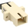 InLine® LWL Kupplung, Simplex SC/SC, multimode, beige, Keramik-Hülse, zum Einbau InLine® LWL Kupplung, Simplex SC/SC, multimode, beige, Keramik-Hülse, zum Einbau