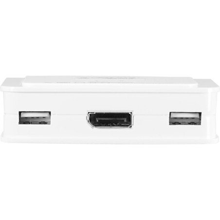 InLine® KVM Switch, 2-fach, Displayport, USB, mit Audio, integr. Kabel