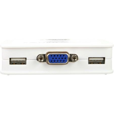 InLine® KVM Switch, 2-fach, VGA, USB, mit Audio, integr. Kabel