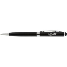 InLine® Stylus, Stift für Touchscreens + Kugelschreiber, Metall, schwarz