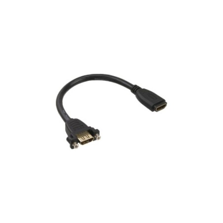 InLine® HDMI Adapterkabel zum Einbau, HDMI A Buchse/Buchse, vergoldete Kontakte, 4K2K, 0,2m