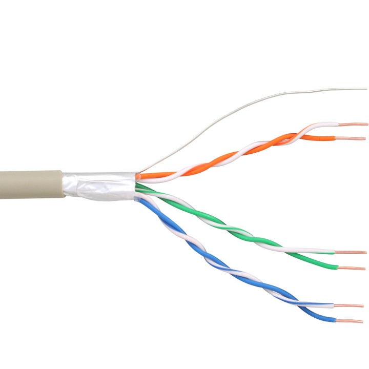 InLine® Telefon-Kabel 6-adrig, 3x2x0,6mm, zum Verlegen, 100m Rolle