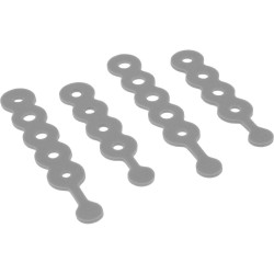 InLine® Kabelbinder, für Headsetkabel etc., 4er Pack, grau