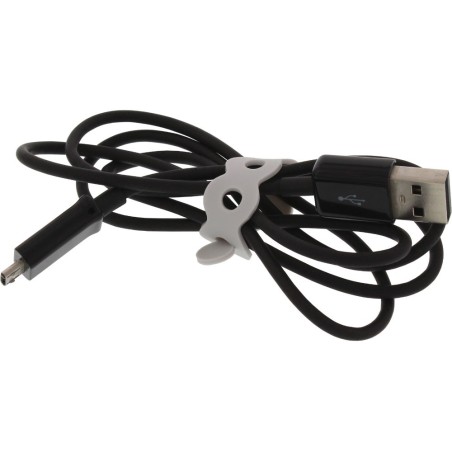 InLine® Kabelbinder, für Headsetkabel etc., 4er Pack, grau
