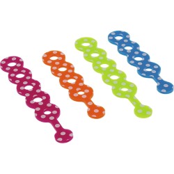 InLine® Kabelbinder, für Headsetkabel etc., 4er Pack, bunt