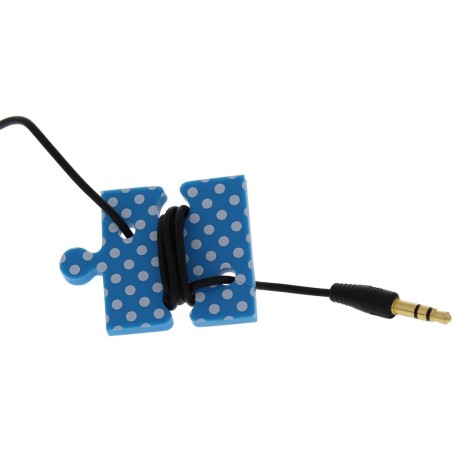 InLine® Kabelbinder Puzzle, für Headsetkabel etc., 4er Pack, bunt