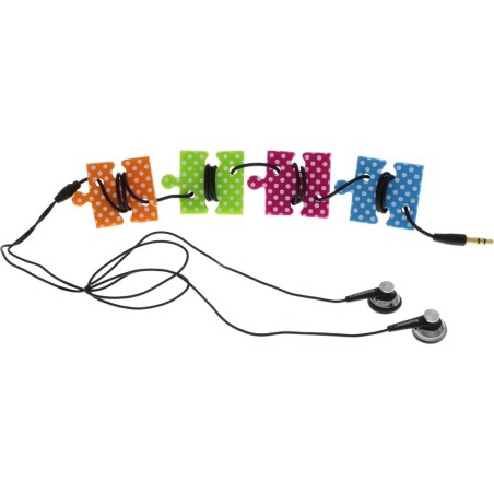 InLine® Kabelbinder Puzzle, für Headsetkabel etc., 4er Pack, bunt
