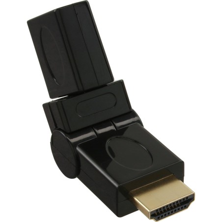 InLine® HDMI Adapter, HDMI A Stecker / Buchse, rotierbar, vergoldete Kontakte