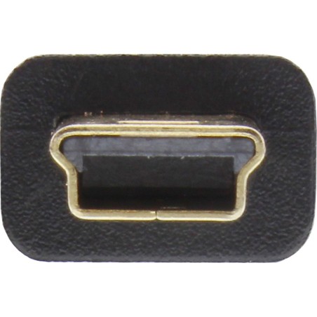 InLine® USB 2.0 Spiralkabel, USB A Stecker an Mini-B Stecker (5pol.), schwarz, 2m