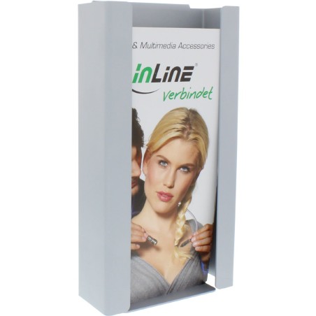 InLine® Prospekthalter DIN lang für Aufstellwand, silbergrau
