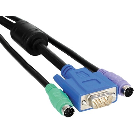 KVM Jeu de câbles, InLine®, PS/2 avec PC99 code de couleurs, longueur 5m