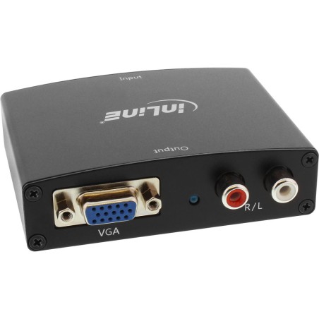 InLine® Konverter HDMI zu VGA, mit Audio, Eingang HDMI, Ausgang VGA und Stereo Audio