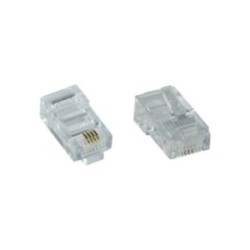 Prise modulaire 8P4C RJ45 à Crimper sur câble-ruban (ISDN), 10 pièce pack